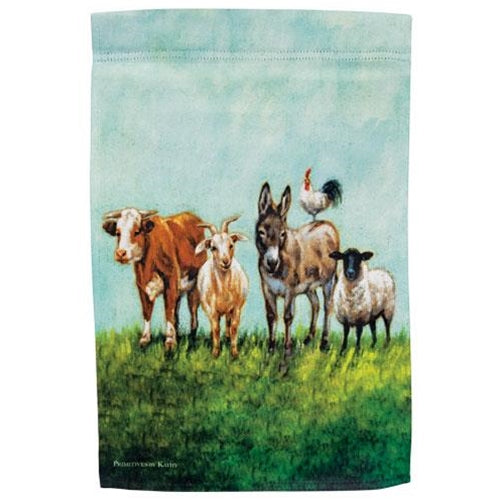 Animal Family Garden Flag