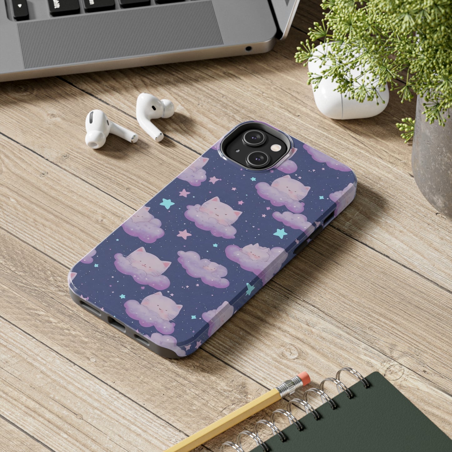 "Purrfect Paradise Sky" iPhone Tough Case