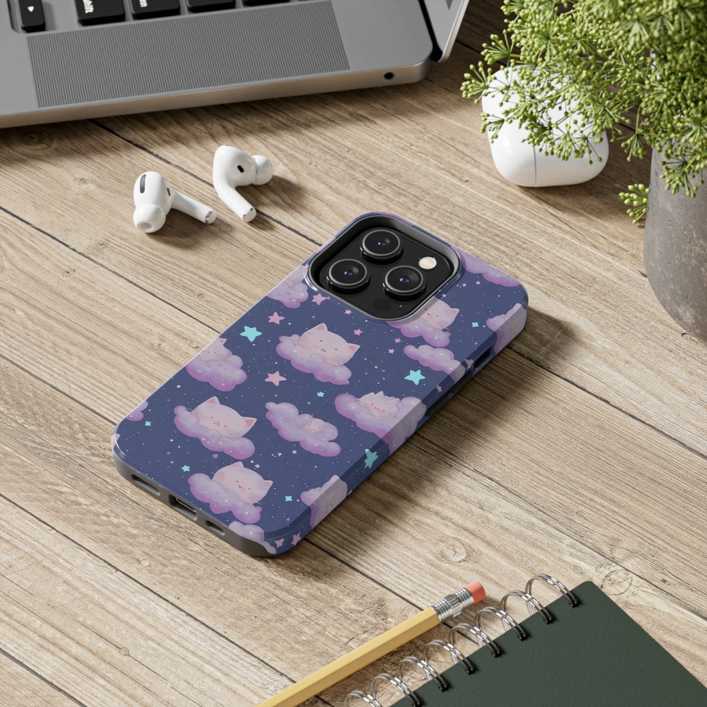 "Purrfect Paradise Sky" iPhone Tough Case