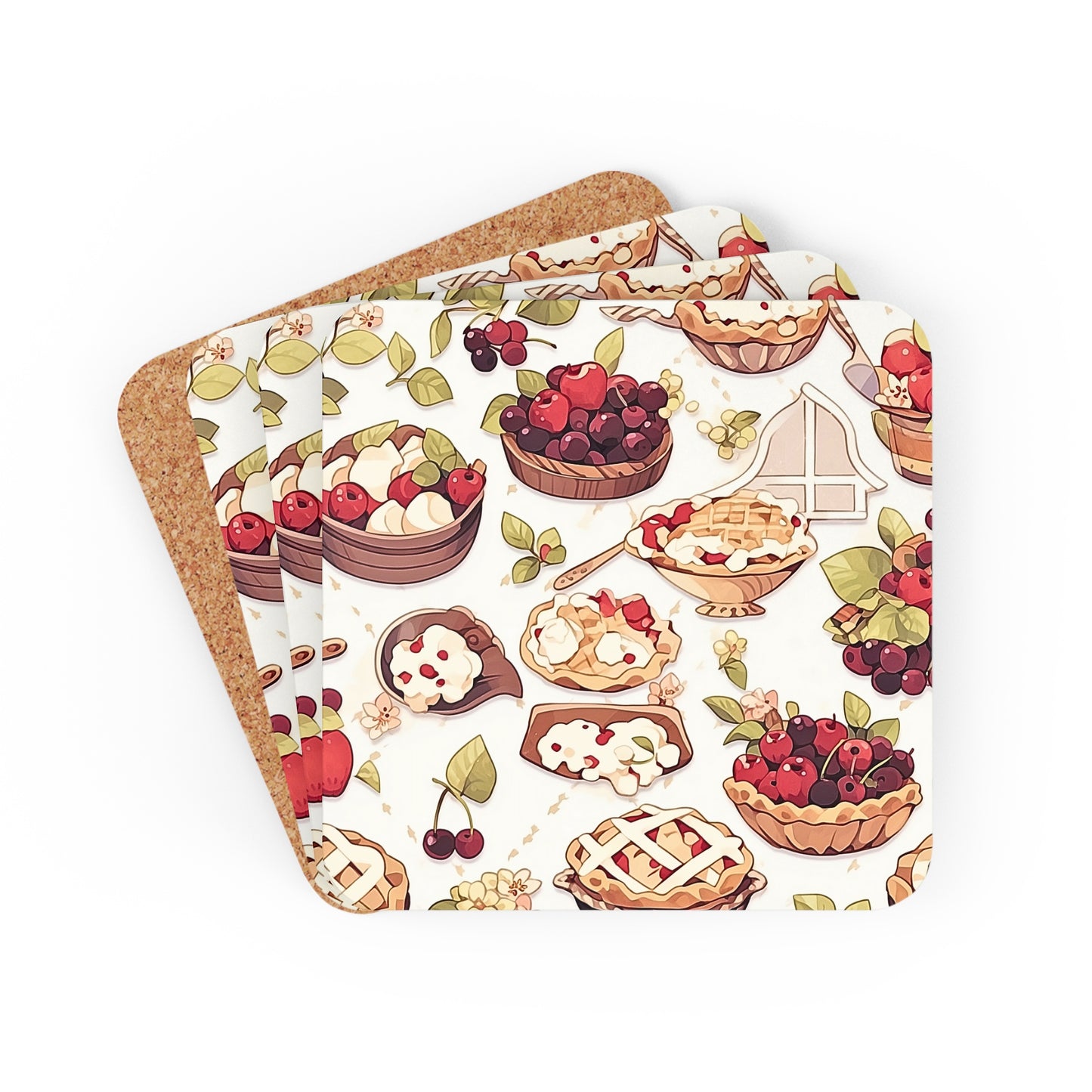 "Cherry Love ED. 2" 4-pc Coaster Set