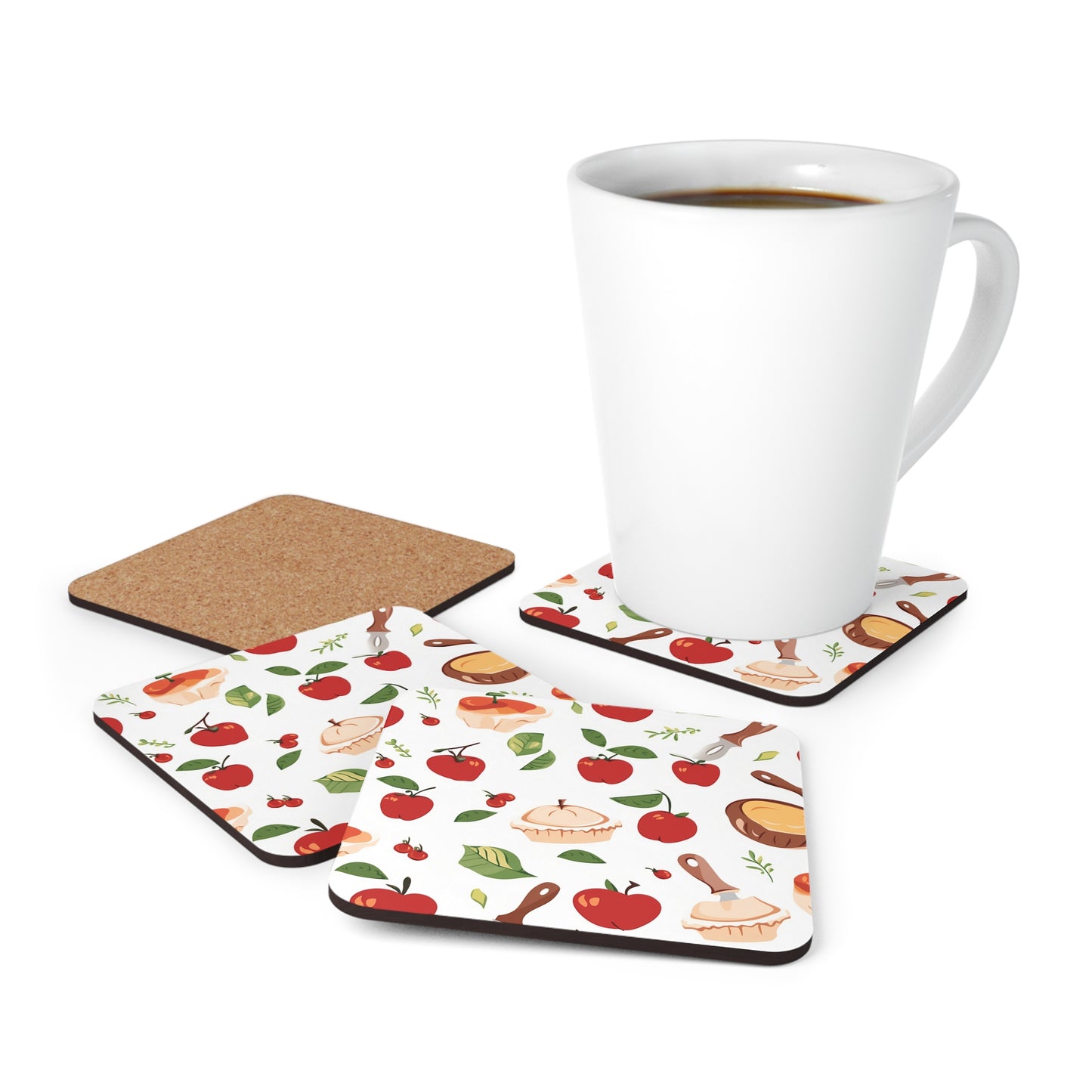 "Cherry On Top" 4-pc Coaster Set