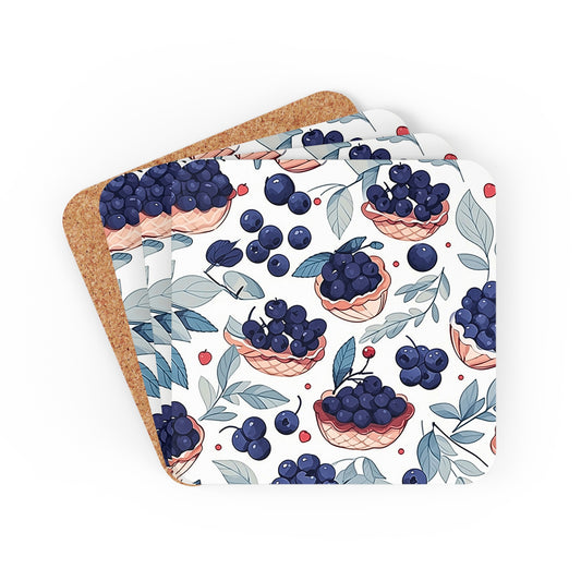 Blueberry 4-pc Coaster Set