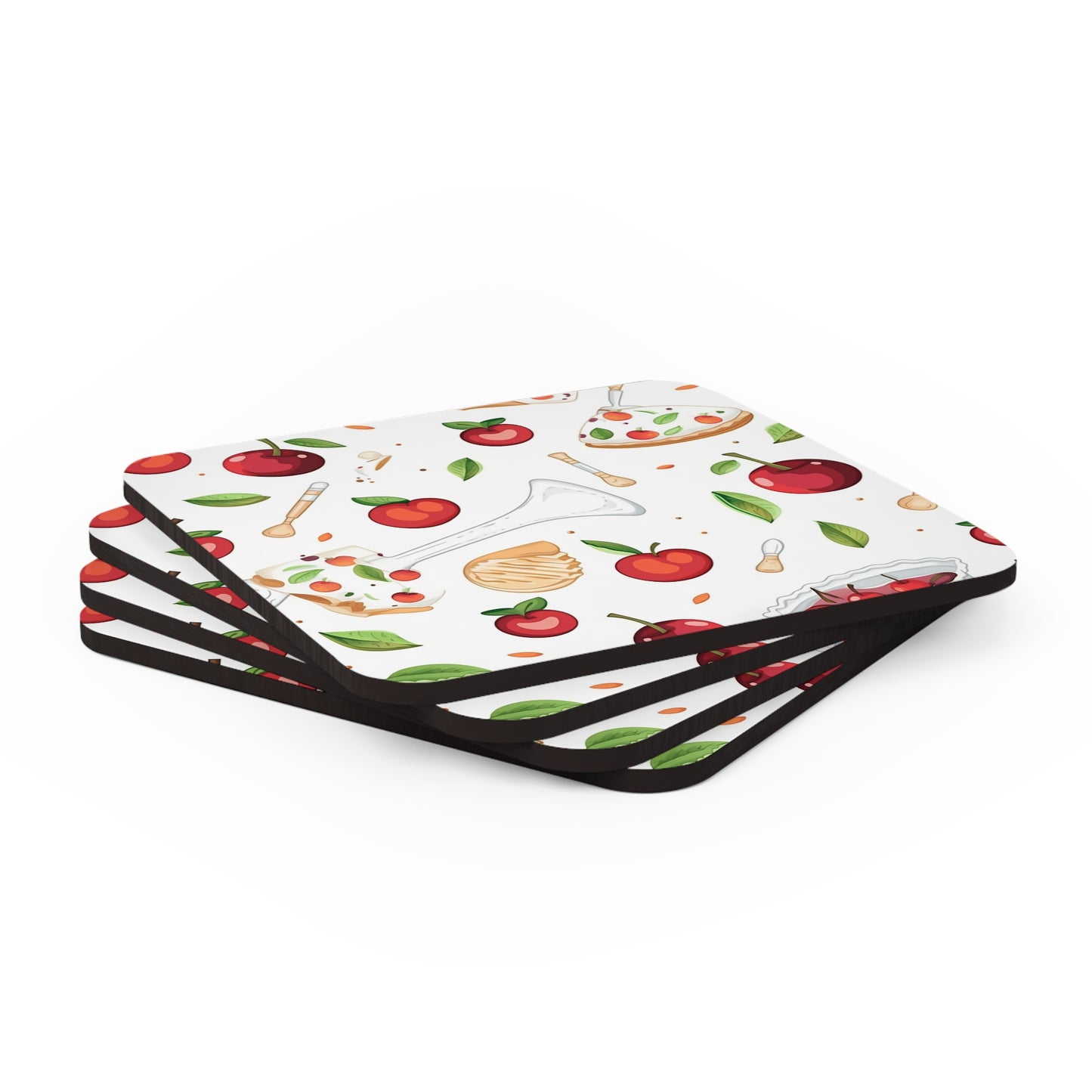 "Cherry Dreams" 4-pc Coaster Set