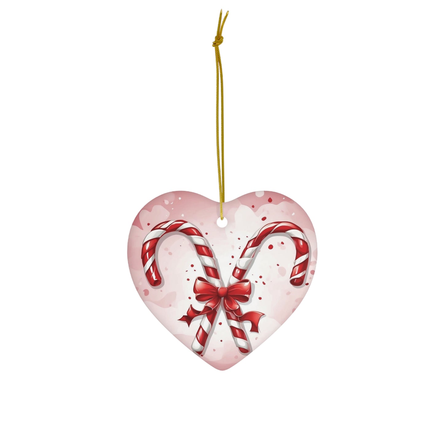 Candy Cane Dreams Ceramic Ornament 1pc.