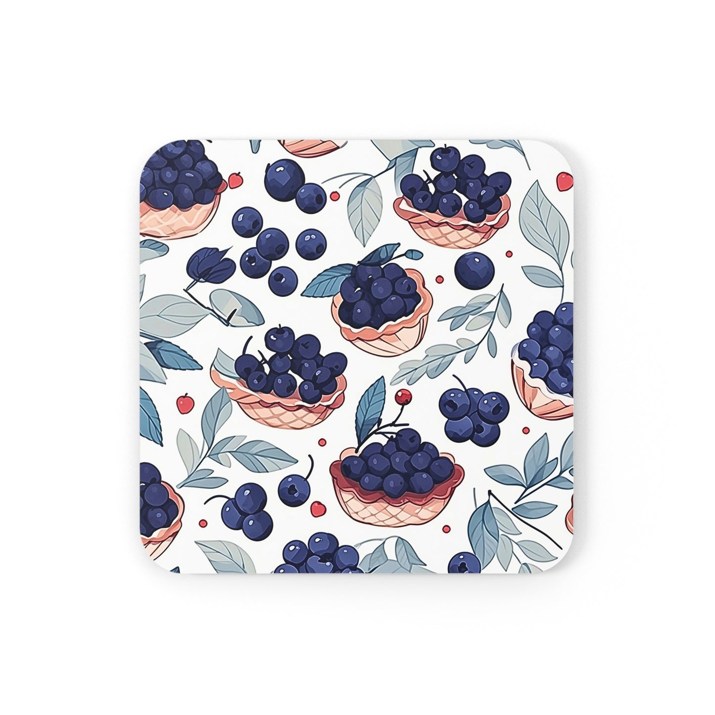 Blueberry 4-pc Coaster Set