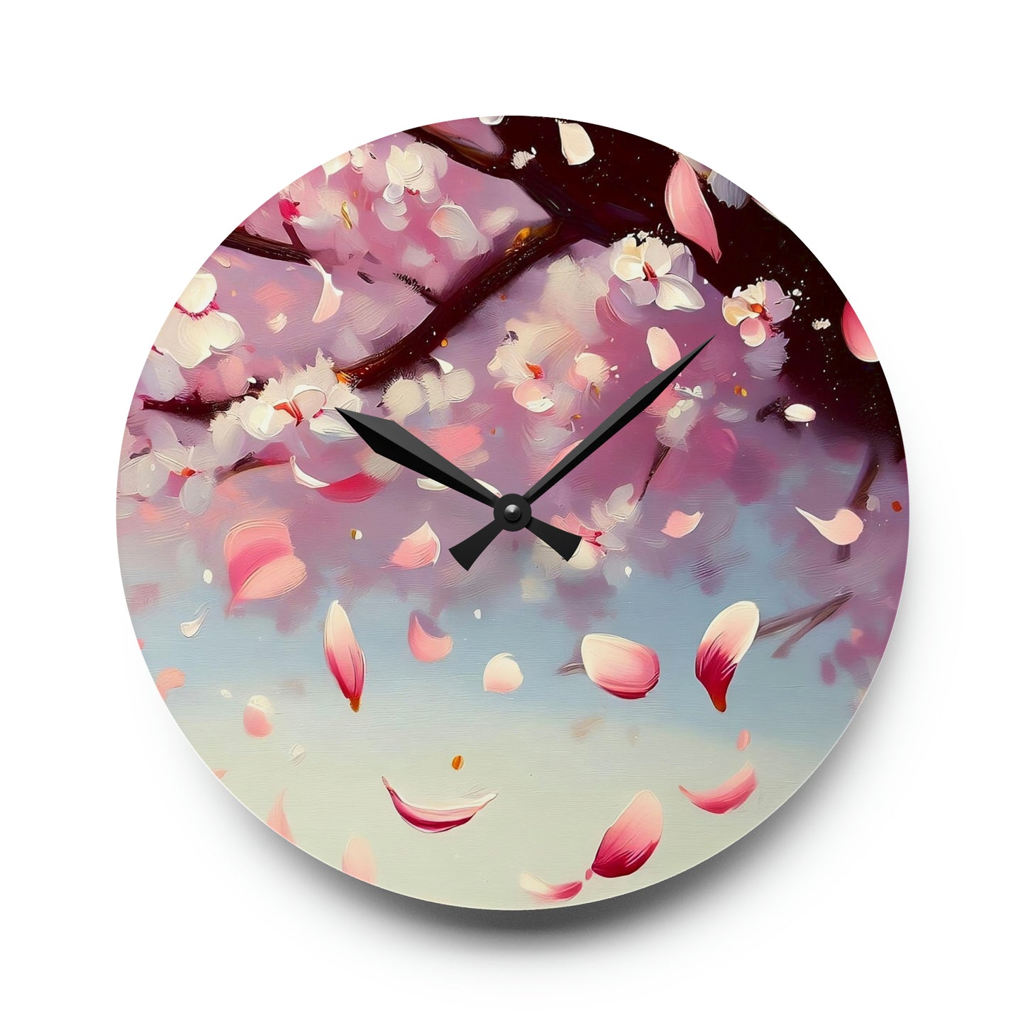 "Serene Sakura" Acrylic Wall Clock