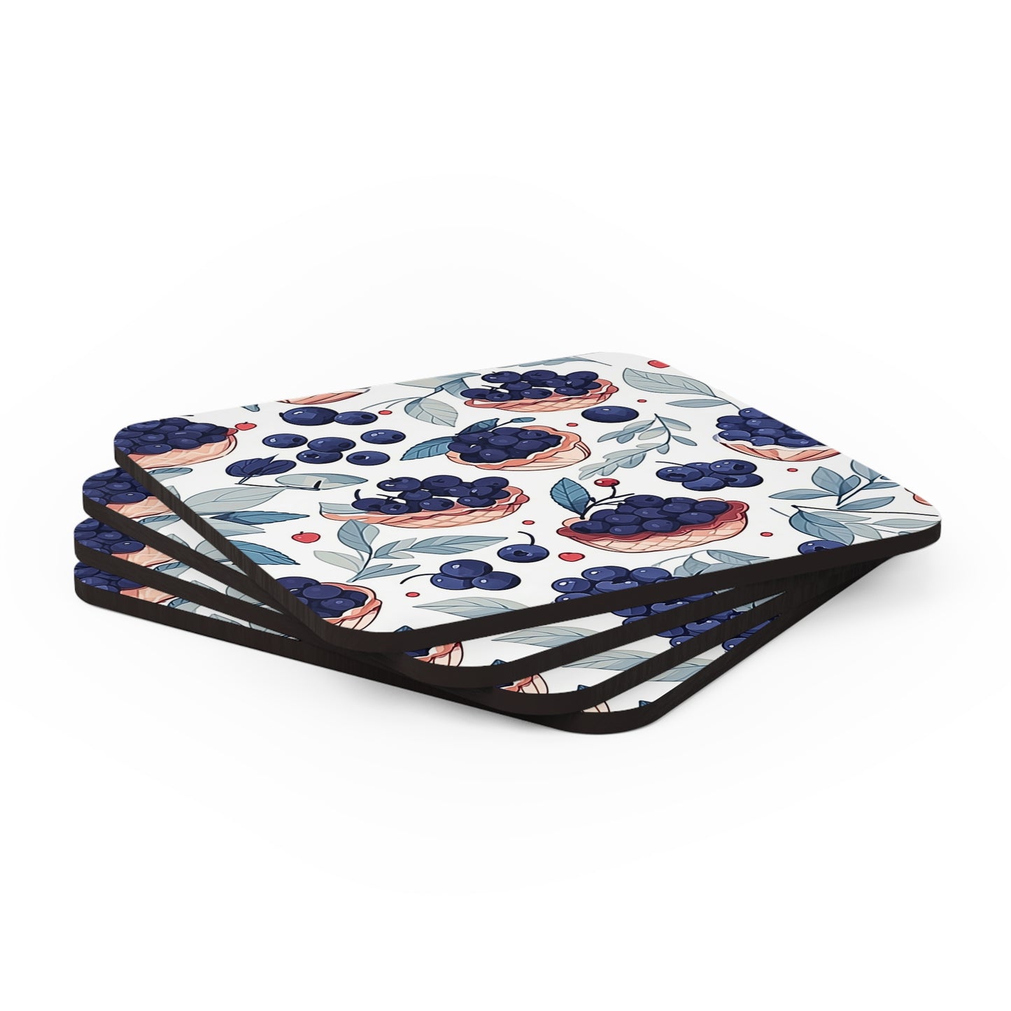 Blueberry 4-pc Coaster Set