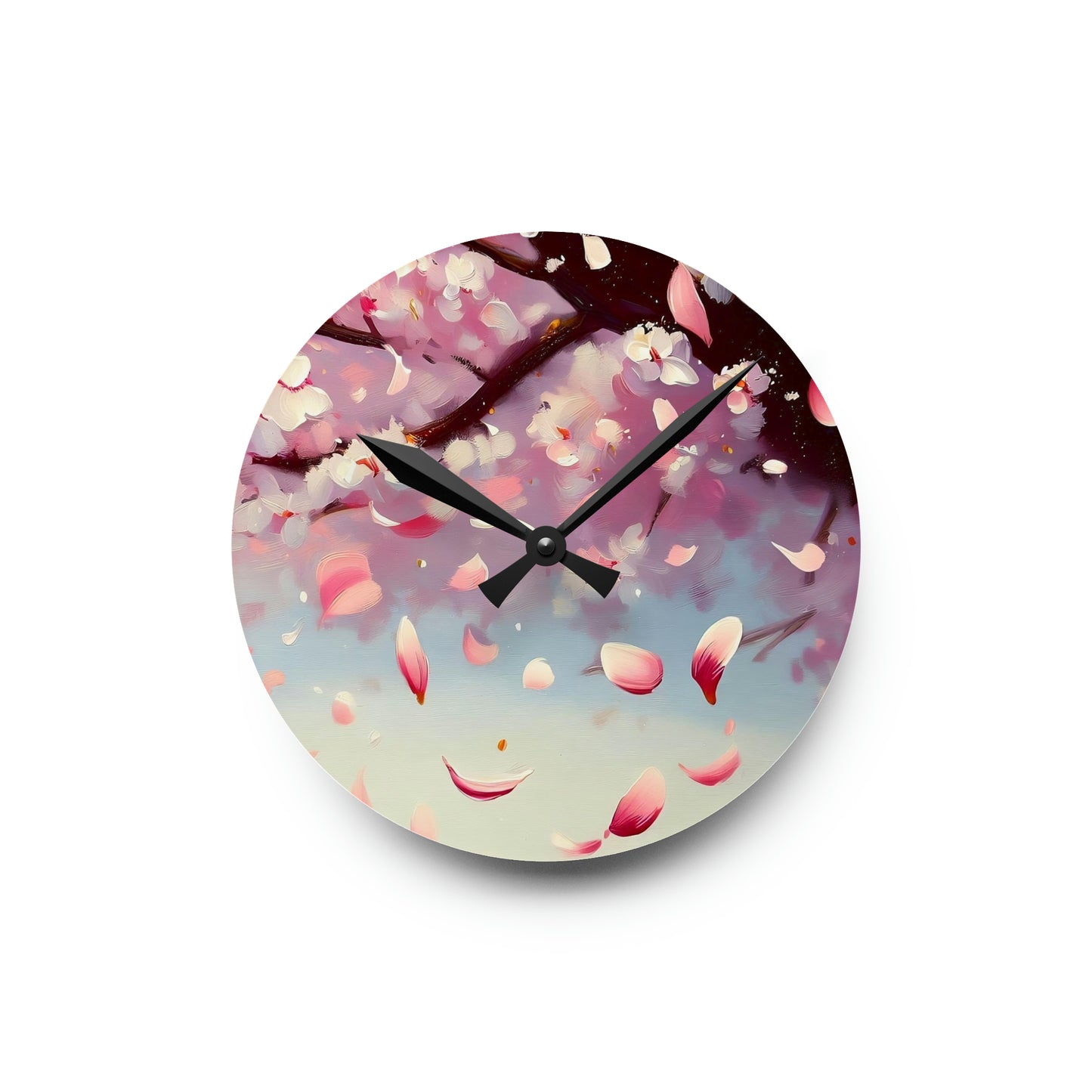 "Serene Sakura" Acrylic Wall Clock