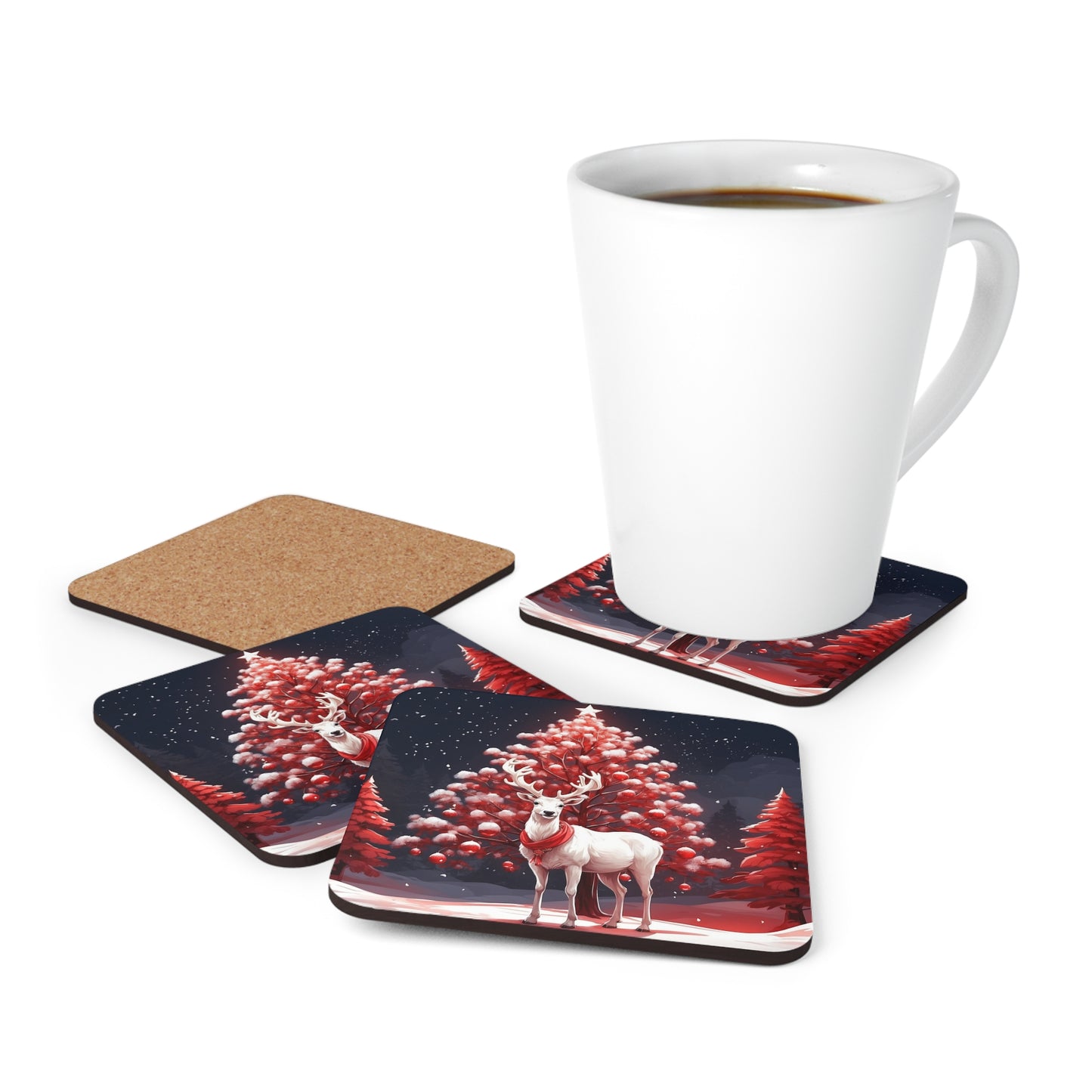 Arctic Night Corkwood Coaster 4pc. Set