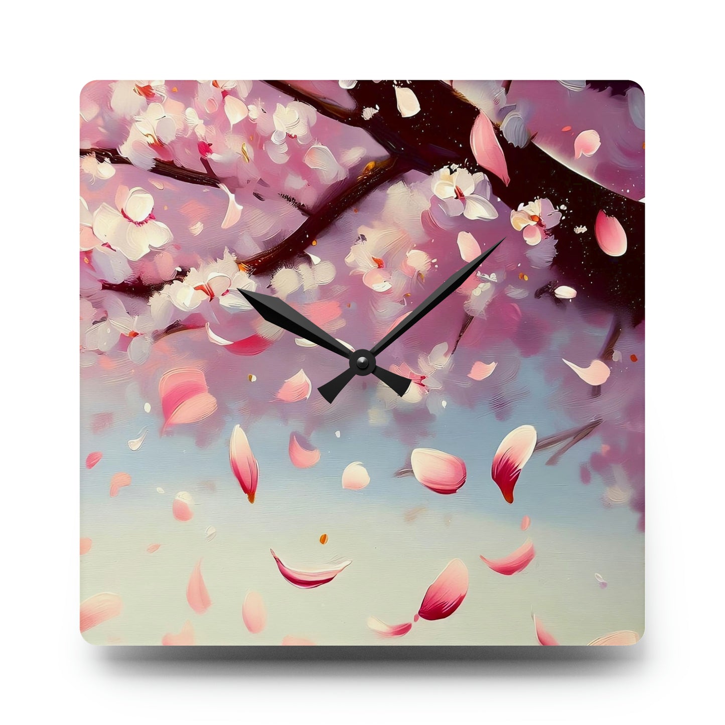 "Serene Sakura" Acrylic Wall Clock