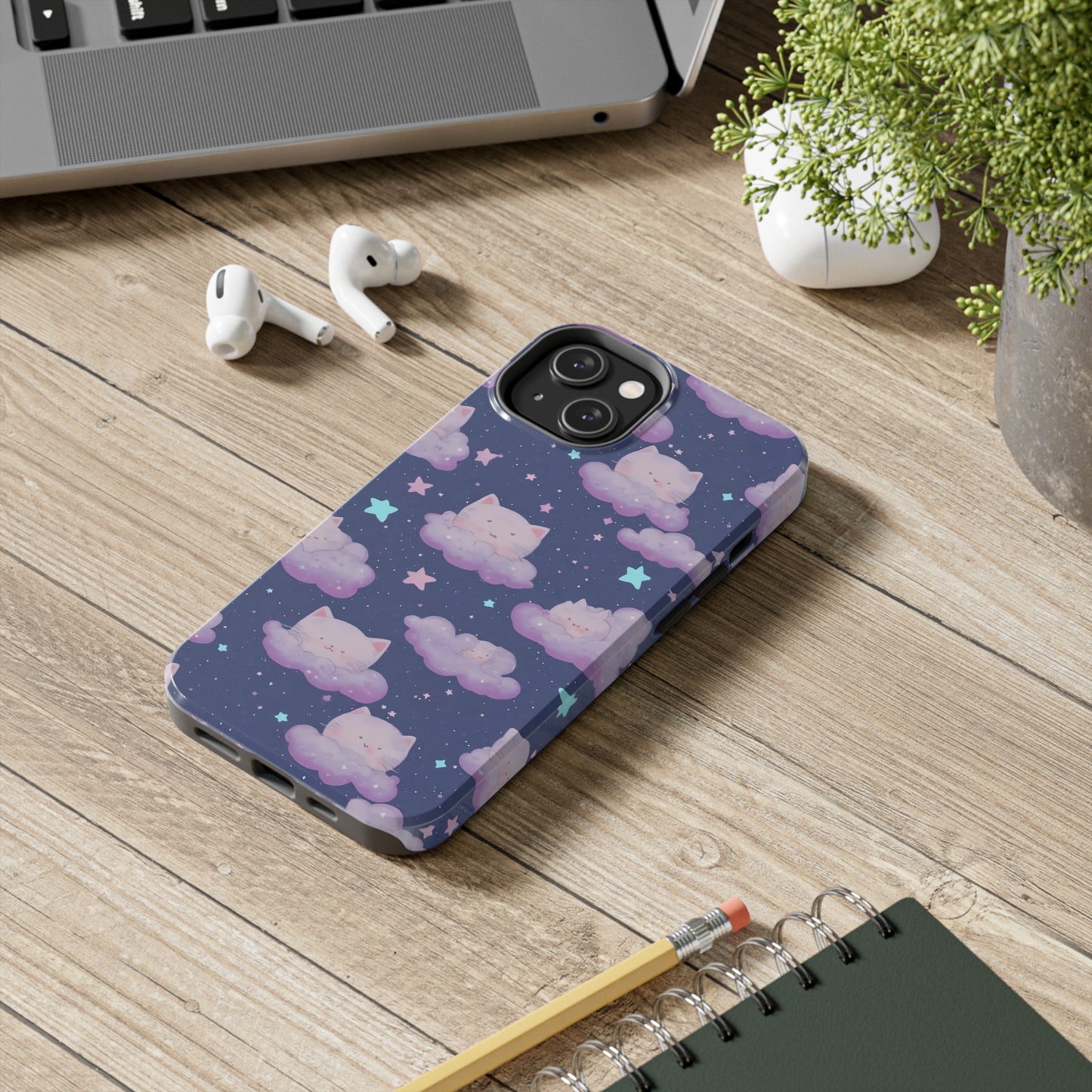 "Purrfect Paradise Sky" iPhone Tough Case