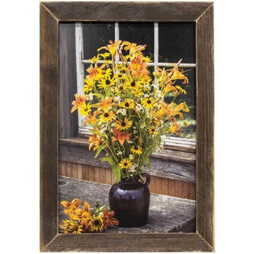 Wildflower Window Framed Print, 12x18