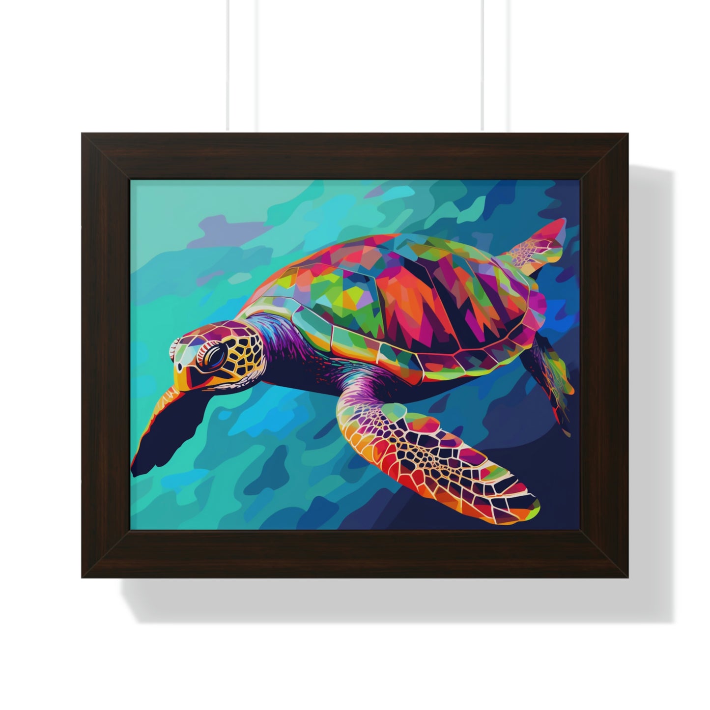 Vibrant Sea Turtle Framed Art