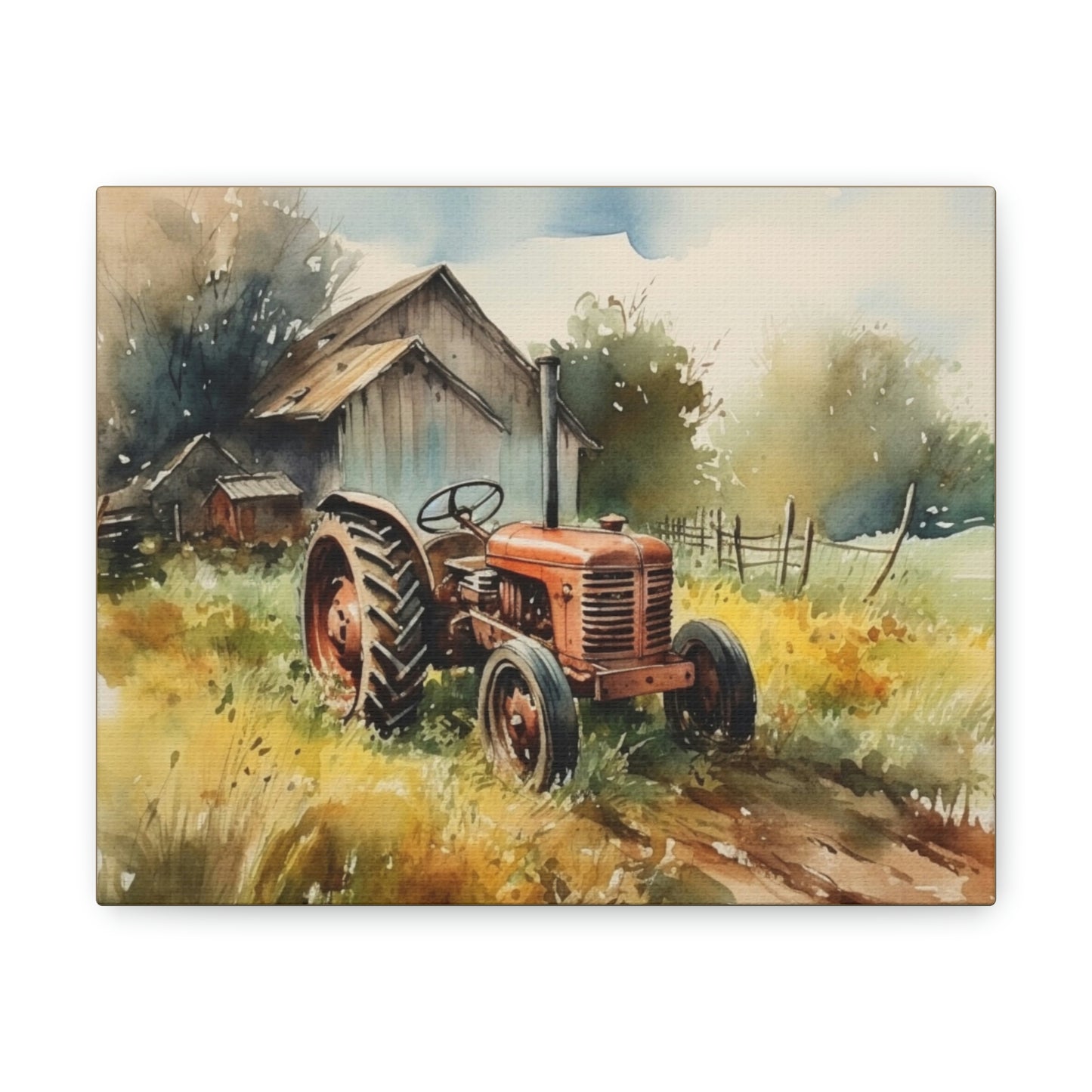 Farm Tractor 10" x 8" Wall Art