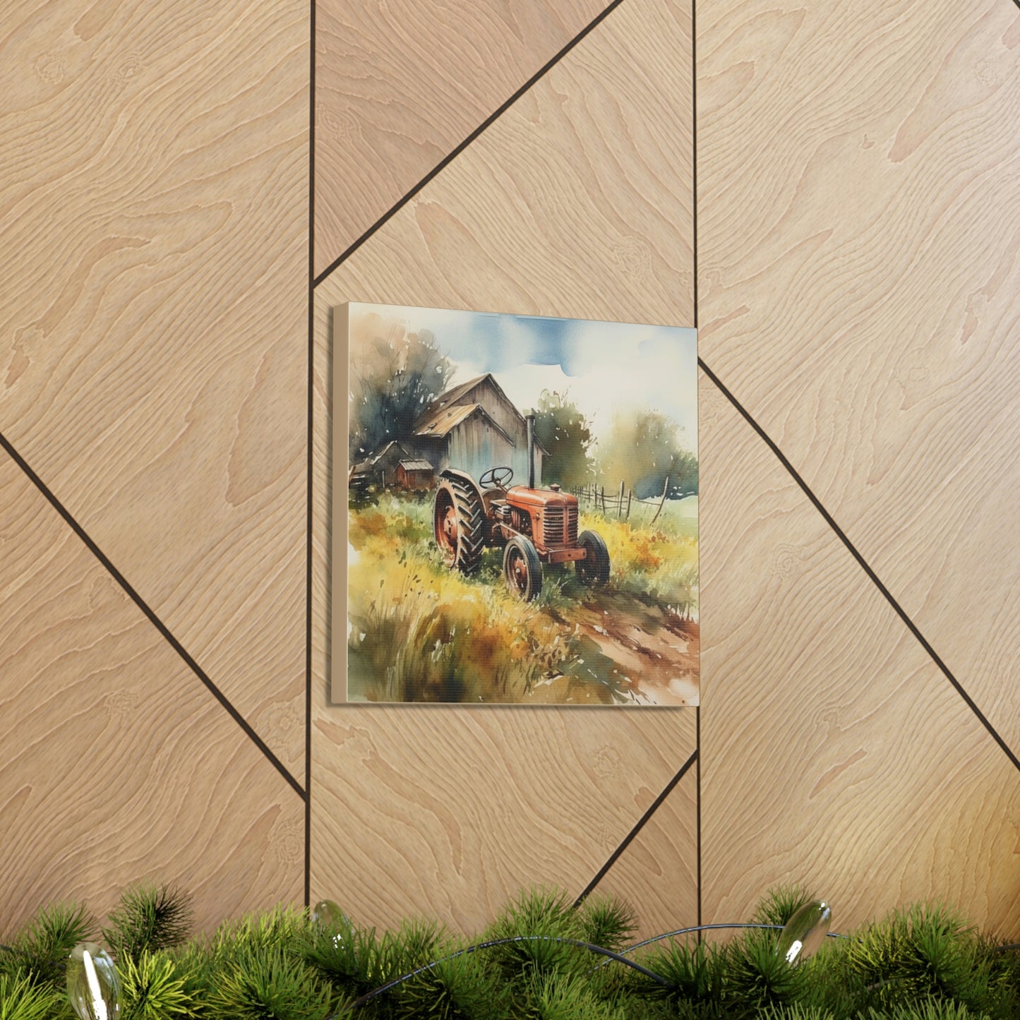 Farm Tractor 10" x 8" Wall Art